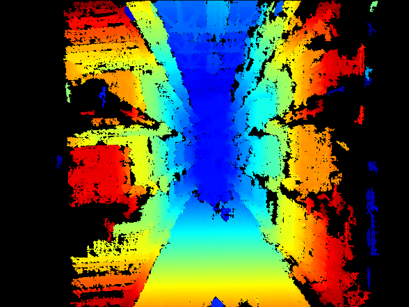Disparity computed on-board with SGBM stereo matching